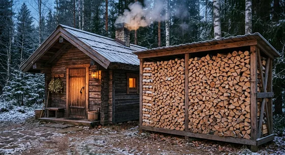Укладка дров во Фрязине, проспект Овражная, 39